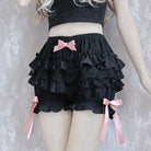 Layered Ruffled Bloomers for Kawaii and Lolita Styles - Type B Black / S - Shorts