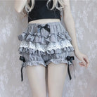 Layered Ruffled Bloomers for Kawaii and Lolita Styles - Shorts