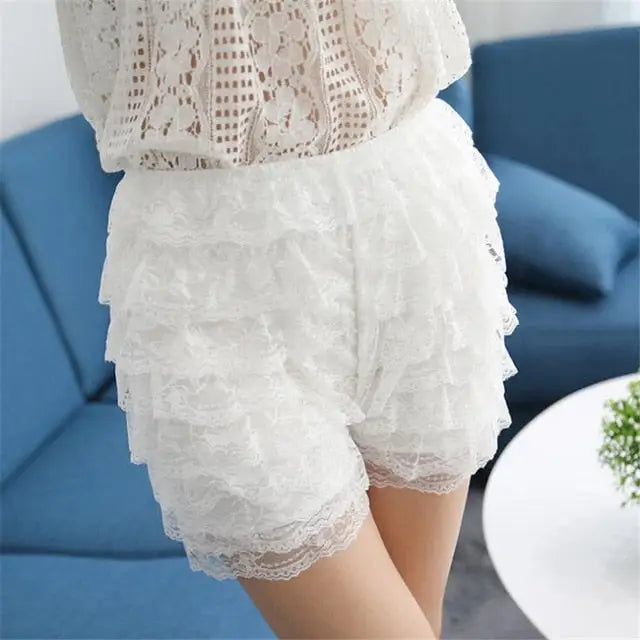 Layered Ruffled Bloomers for Kawaii Fashion Lovers - shorts