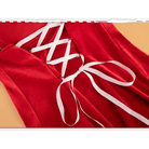 Layered Santa Claus Inspired Dress with Matching Headband - Cosparty