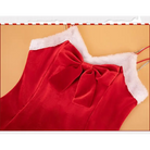 Layered Santa Claus Inspired Dress with Matching Headband - dress