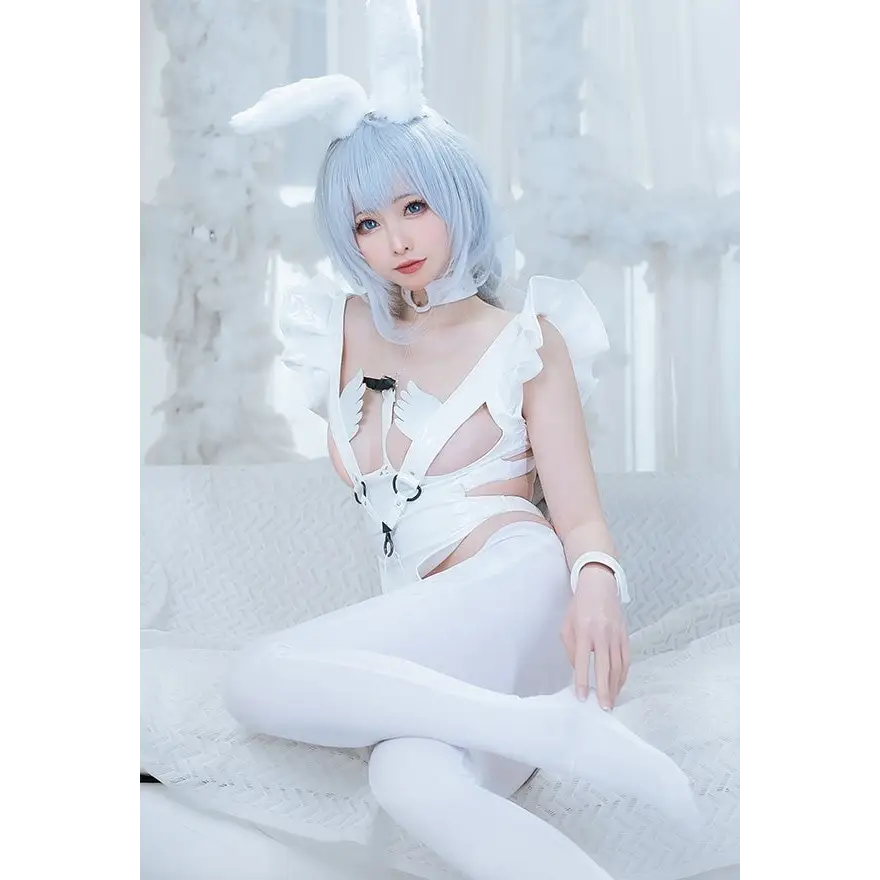 Le Malin Inspired Bunny Bodysuit with Wings in High-Quality Latex - lingerie