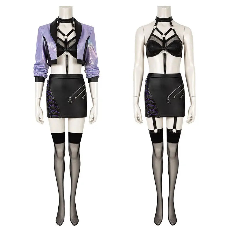 League of Legends cosplay clothes LOL Evelynn KDA cosplay 2020 S10 Evelynn finals costume - XS / Full costume (finger