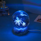 LED Aquamarine Life Snowglobe for Enchanting Underwater Ambiance - light