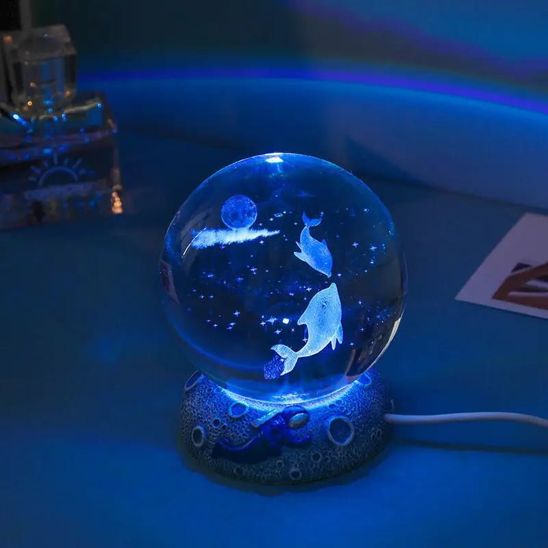 LED Aquamarine Life Snowglobe for Enchanting Underwater Ambiance - Cosparty