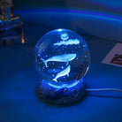 LED Aquamarine Life Snowglobe for Enchanting Underwater Ambiance - Whale - light