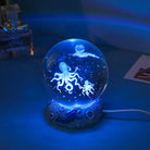 LED Aquamarine Life Snowglobe for Enchanting Underwater Ambiance - Cosparty
