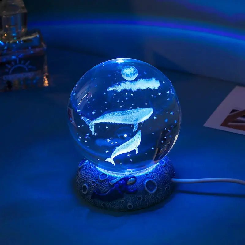 LED Aquamarine Life Snowglobe for Enchanting Underwater Ambiance - Cosparty