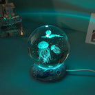 LED Aquamarine Life Snowglobe for Enchanting Underwater Ambiance - Cosparty