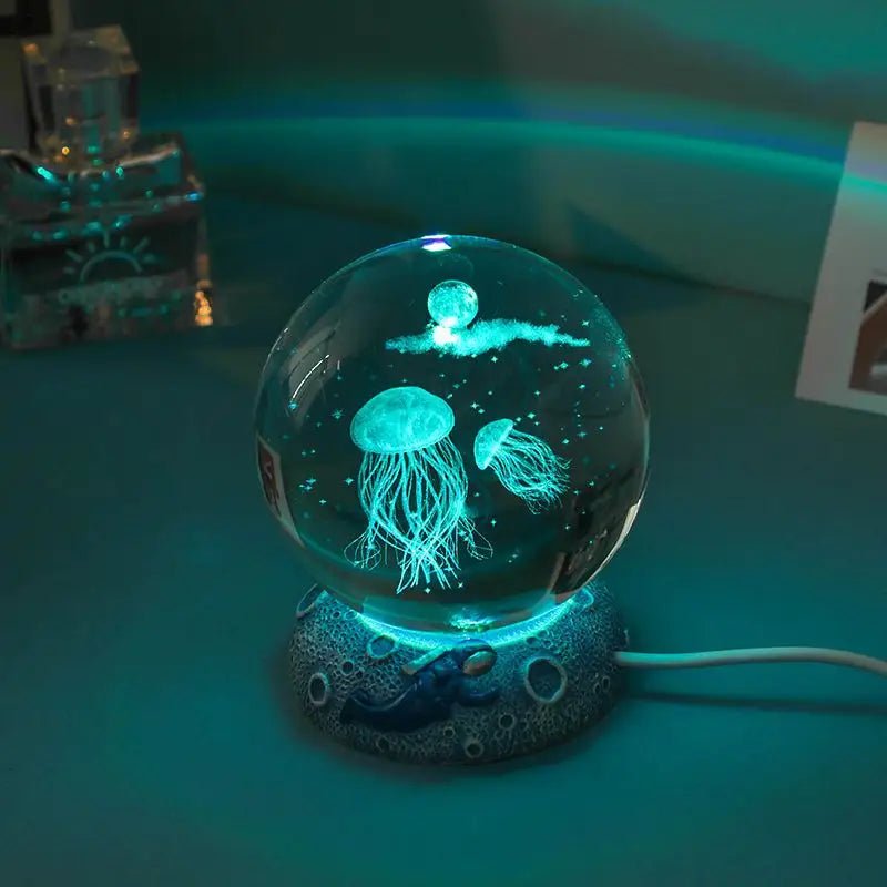 LED Aquamarine Life Snowglobe for Enchanting Underwater Ambiance - Cosparty