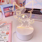 Cinna & Kuromi LED Lights - cinnamoroll, fairy kei, kawaii, kuromi, lamp