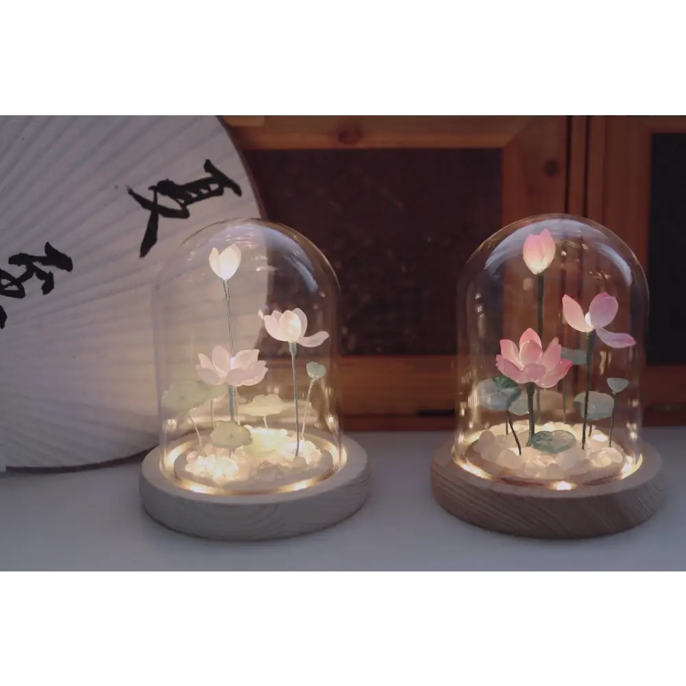 LED Lotus Night Light Lamp with Elegant Floral Design - light