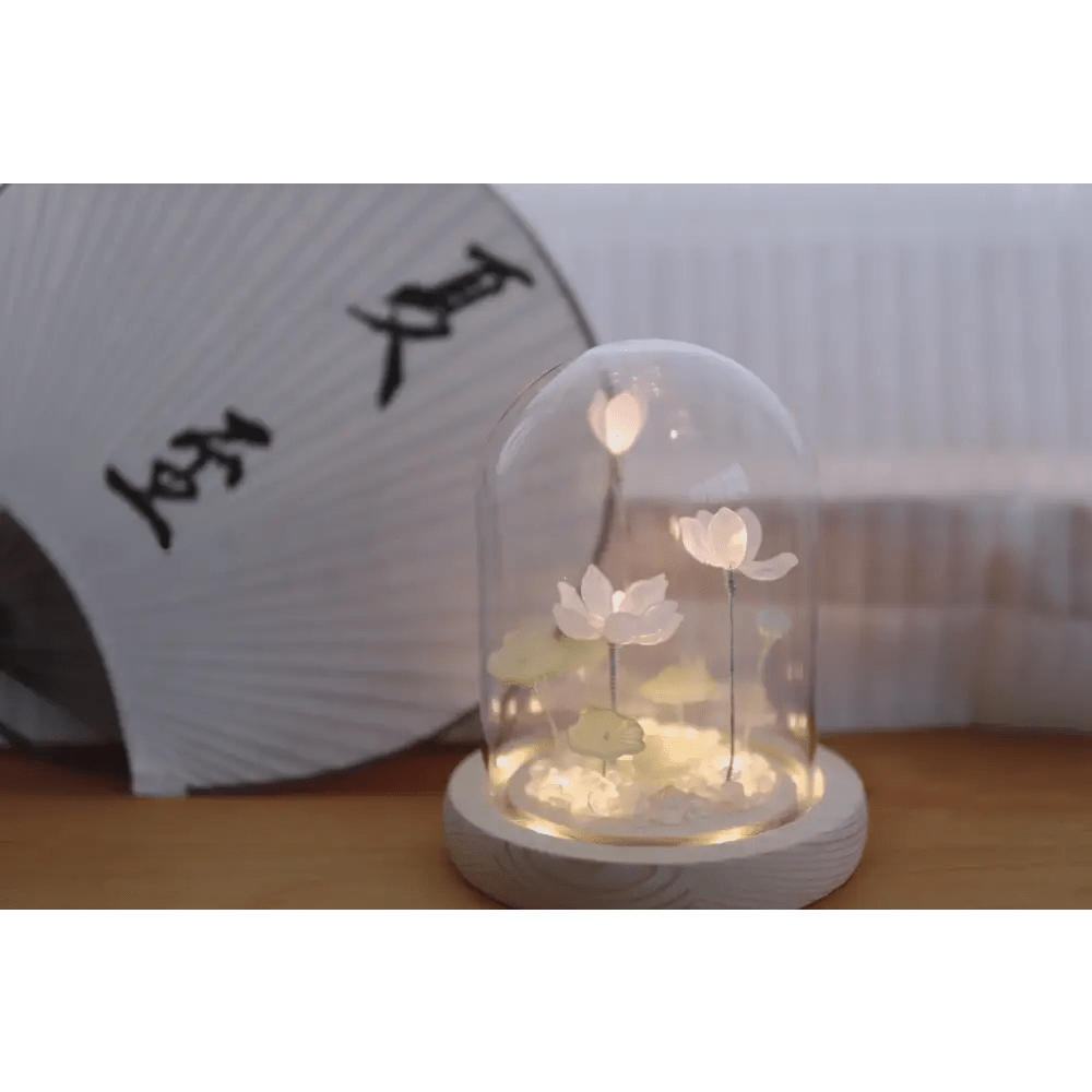 LED Lotus Night Light Lamp with Elegant Floral Design - Cosparty