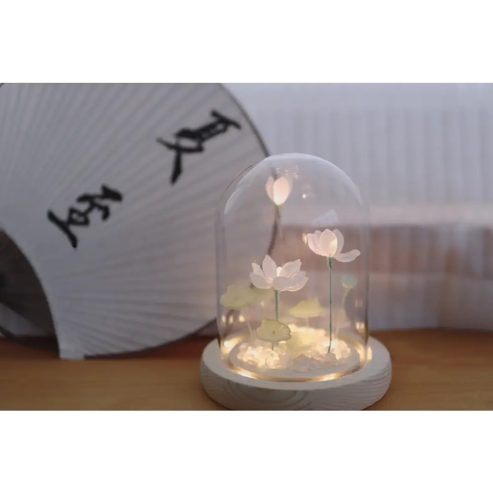 LED Lotus Night Light Lamp with Elegant Floral Design - light