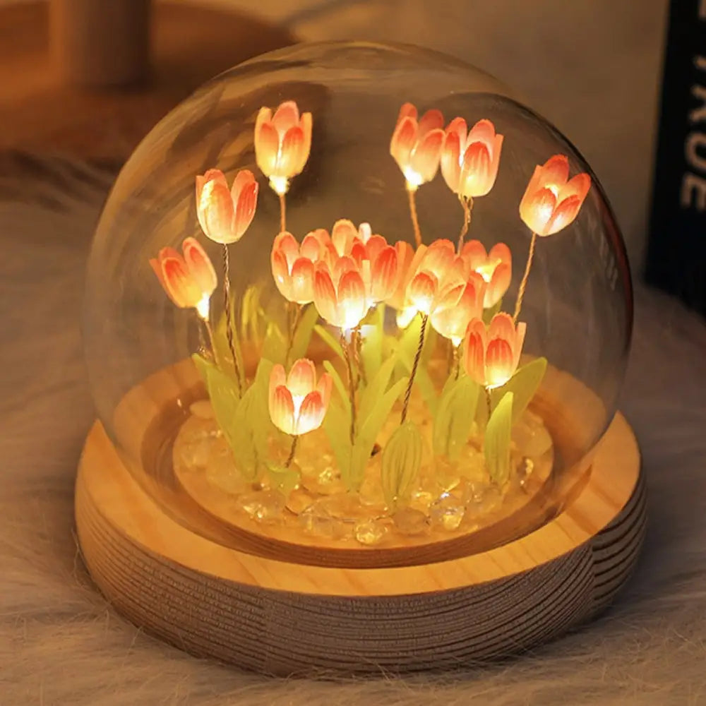 Led tulip nightlight globe - desk lamp - flowers - lamps - led - light