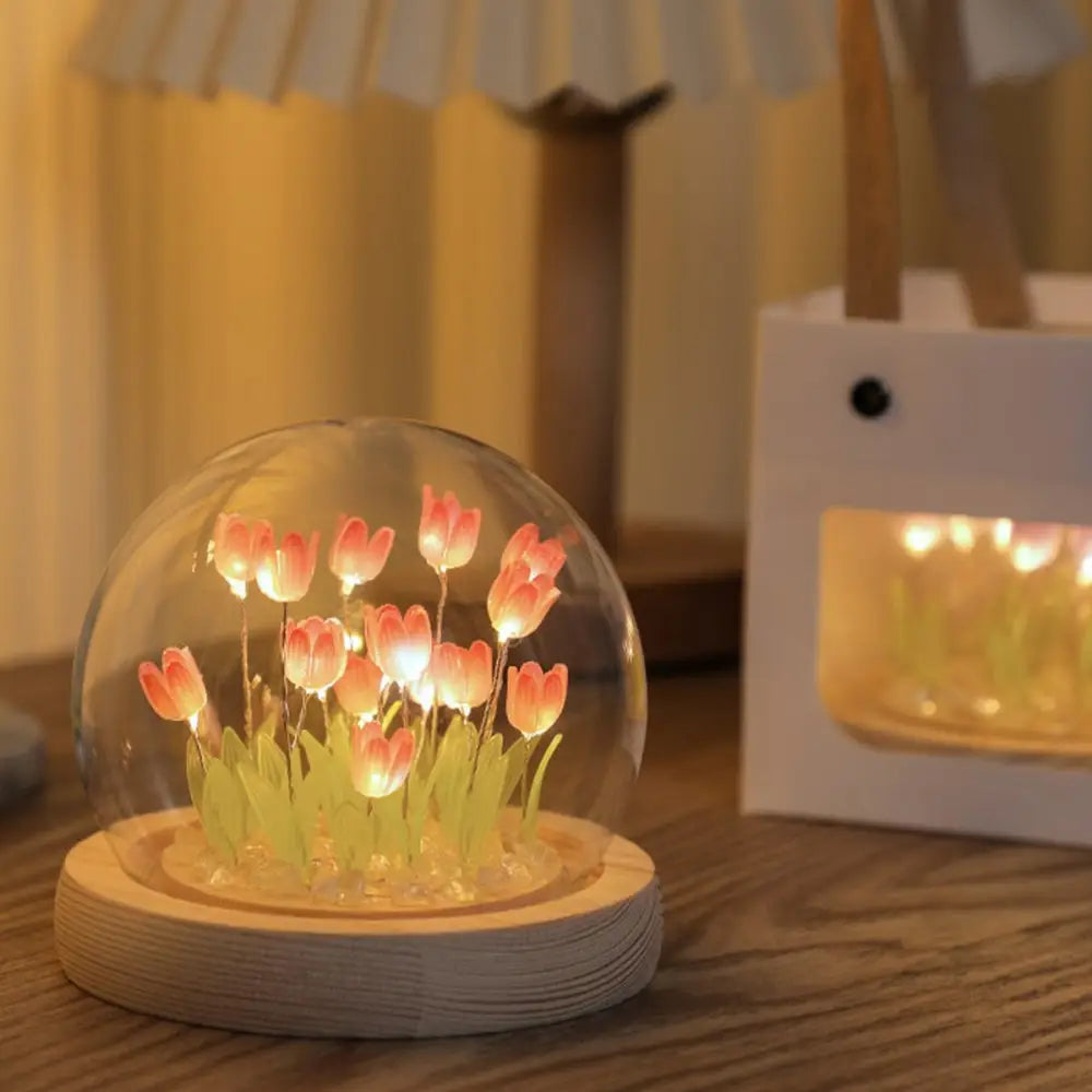 LED Tulip Nightlight Globe for Enchanting Fairycore Decor - lighting