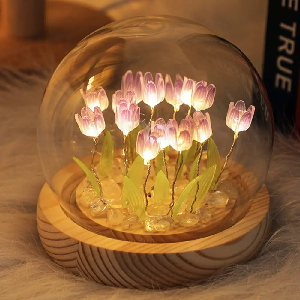 Led tulip nightlight globe - desk lamp - flowers - lamps - led - light