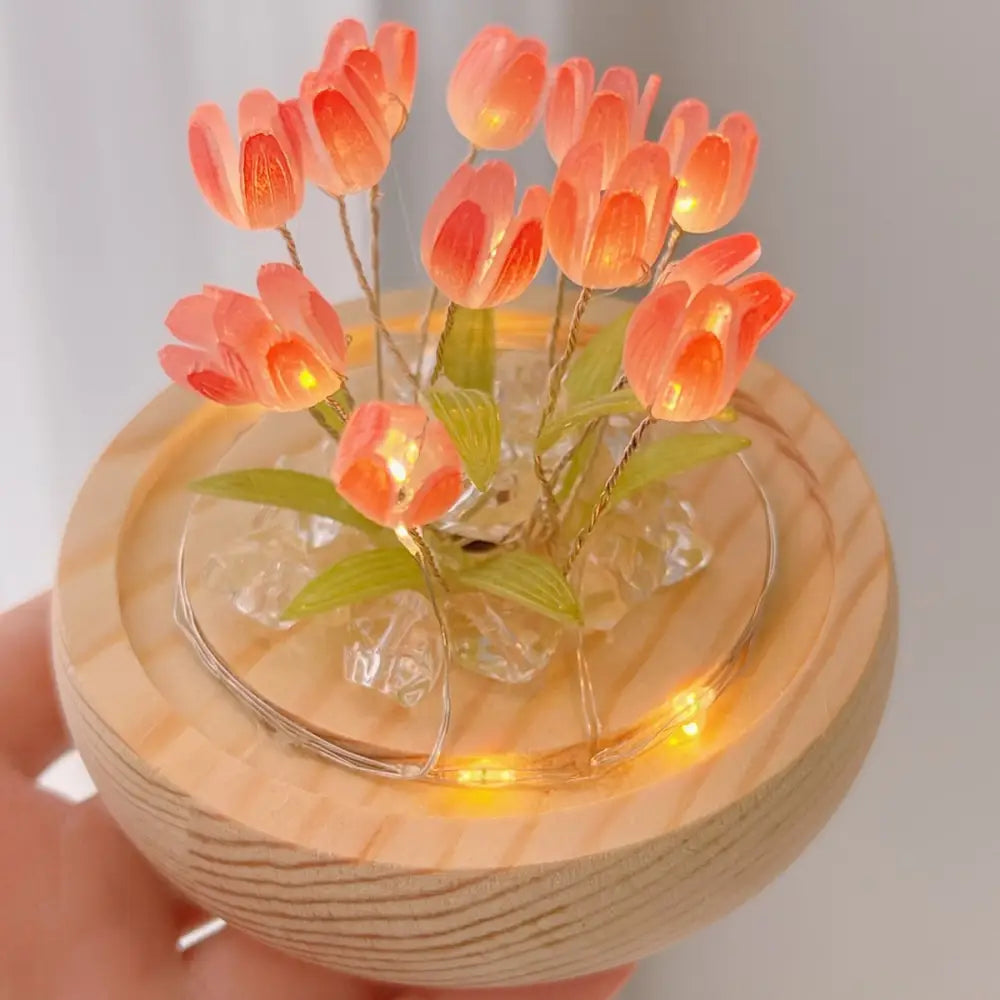 LED Tulip Nightlight Globe for Enchanting Fairycore Decor - lighting