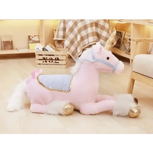 Life - Size Fluffy Unicorn Stuffed Animal for Imaginative Play - Cosparty