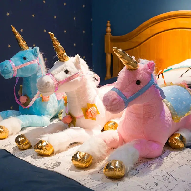 Life-Size Fluffy Unicorn Stuffed Animal for Imaginative Play - stuffed animal