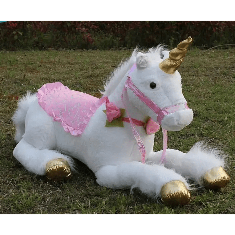 Life - Size Fluffy Unicorn Stuffed Animal for Imaginative Play - Cosparty