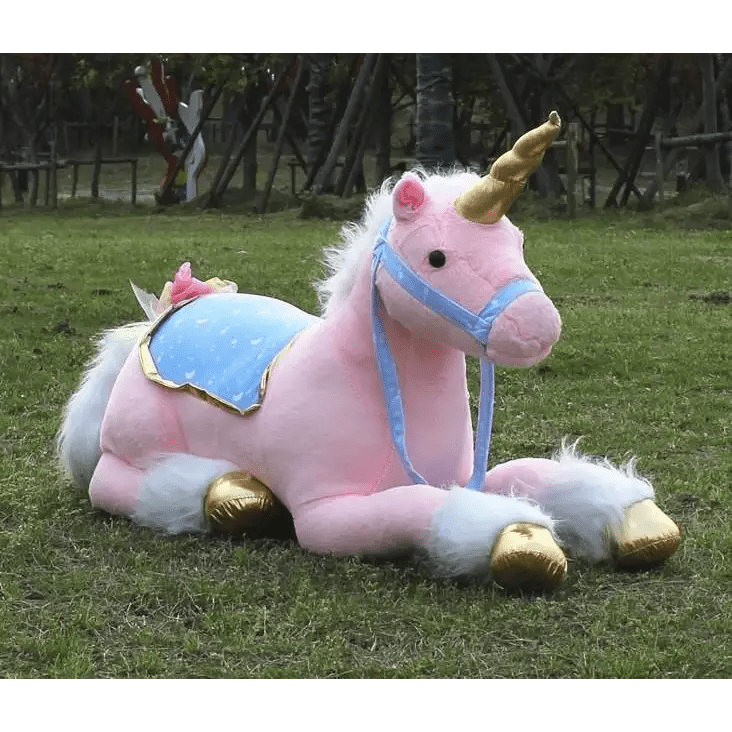 Life - Size Fluffy Unicorn Stuffed Animal for Imaginative Play - Cosparty