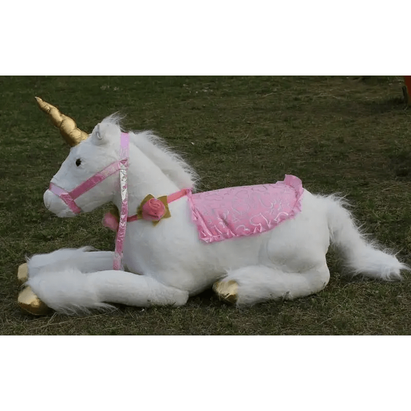 Life - Size Fluffy Unicorn Stuffed Animal for Imaginative Play - Cosparty