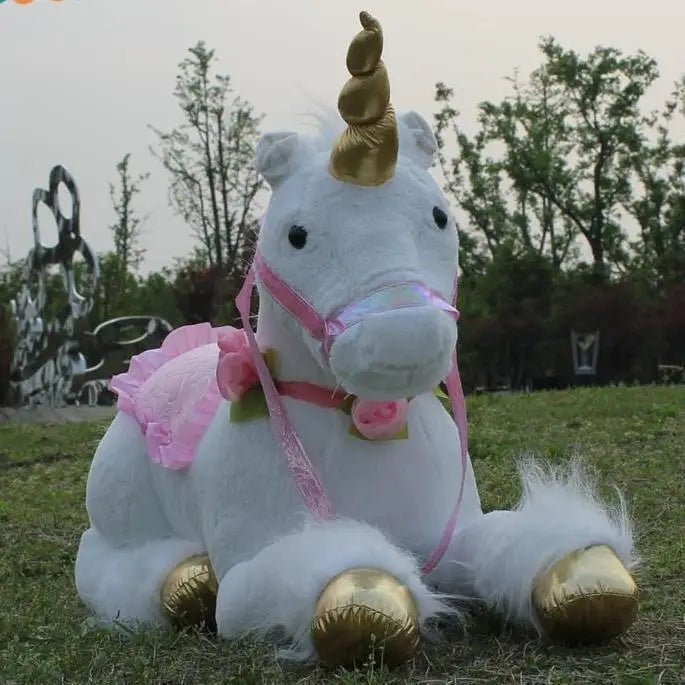 Life - Size Fluffy Unicorn Stuffed Animal for Imaginative Play - Cosparty