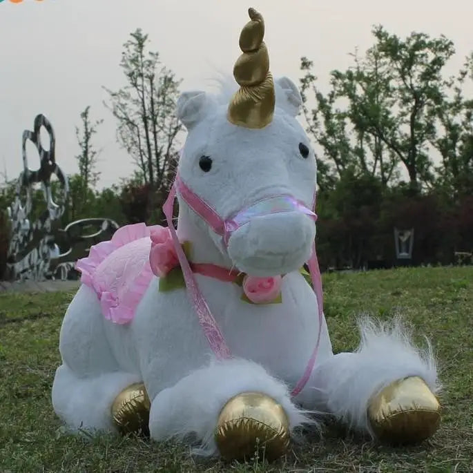 Life-Size Fluffy Unicorn Stuffed Animal for Imaginative Play - stuffed animal