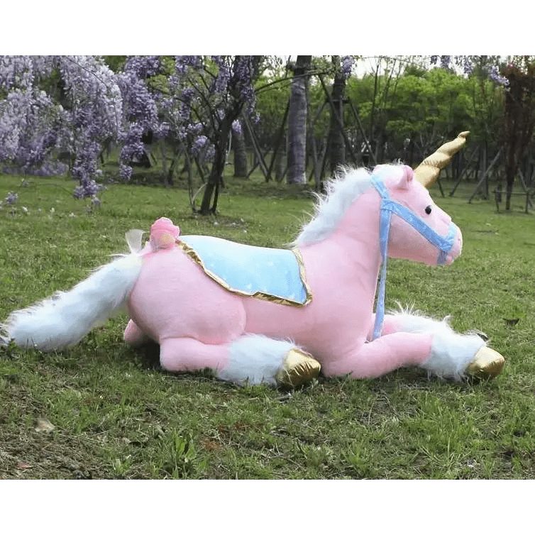 Life - Size Fluffy Unicorn Stuffed Animal for Imaginative Play - Cosparty