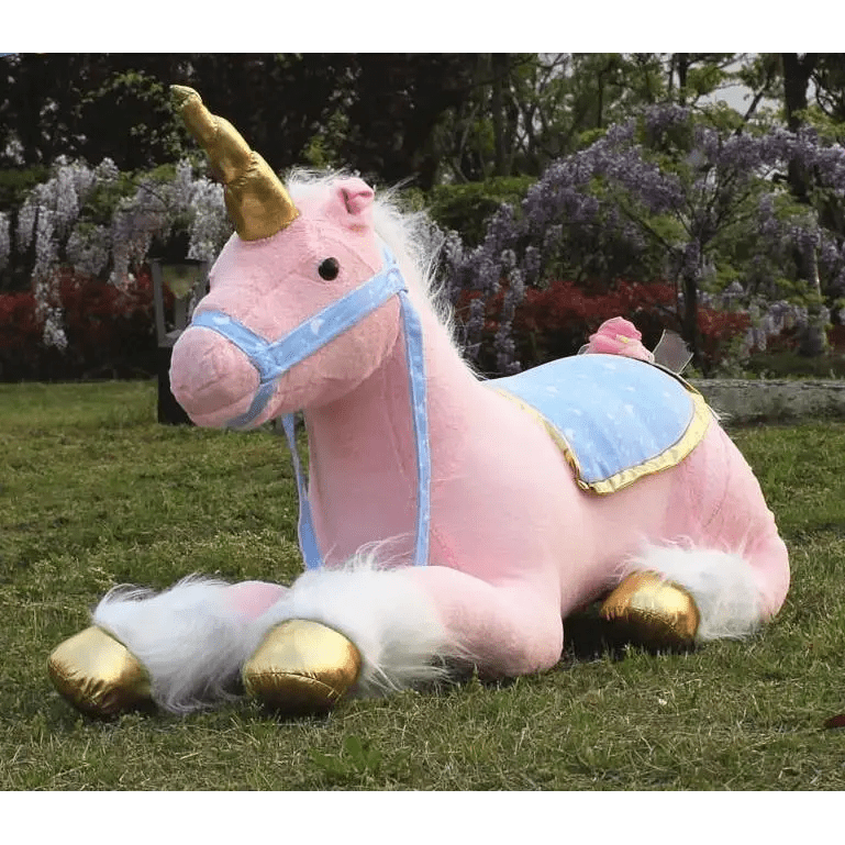 Life - Size Fluffy Unicorn Stuffed Animal for Imaginative Play - Cosparty