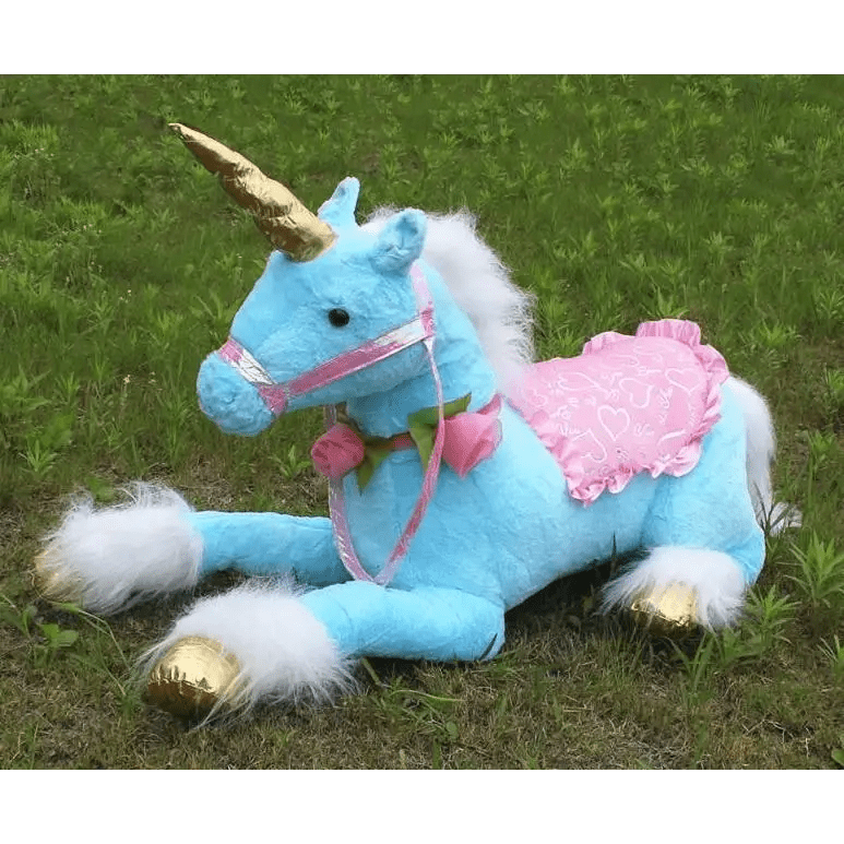 Life - Size Fluffy Unicorn Stuffed Animal for Imaginative Play - Cosparty