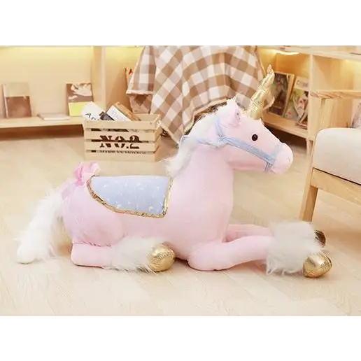 Life-Size Fluffy Unicorn Stuffed Animal for Imaginative Play - stuffed animal