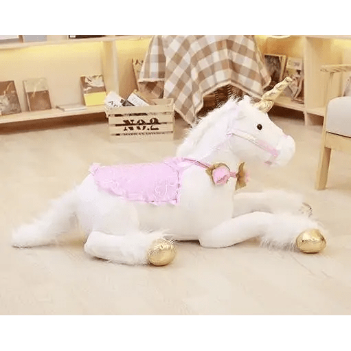Life - Size Fluffy Unicorn Stuffed Animal for Imaginative Play - Cosparty