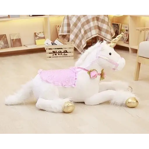 Life-Size Fluffy Unicorn Stuffed Animal for Imaginative Play - stuffed animal