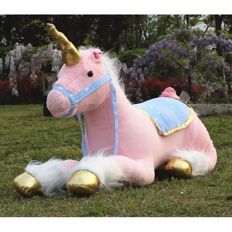 Life-Size Fluffy Unicorn Stuffed Animal for Imaginative Play - stuffed animal