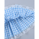 Light Blue Gingham Plaid Miniskirt in New Condition for Girly Fashion - skirt