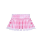 Light Blue Gingham Plaid Miniskirt in New Condition for Girly Fashion - skirt