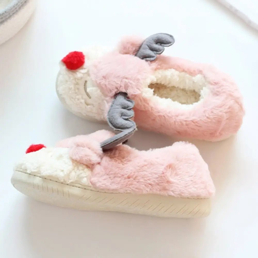 Light Purple Reindeer Slippers for Cozy Christmas Comfort - Cosparty