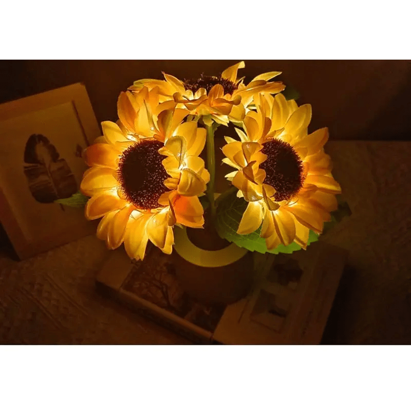 Light - Up Sunflower Desk Lamp for a Whimsical Cottagecore Touch - Cosparty