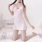 Lightweight Pink Sleepwear Dress for a Pastel Princess Look - Dress