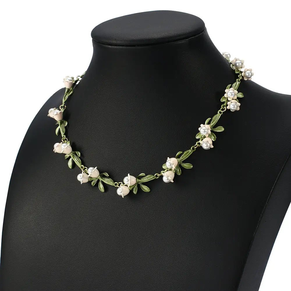 Lily Of The Valley Pearl Bracelet for Whimsical Jewelry Lovers - Cosparty
