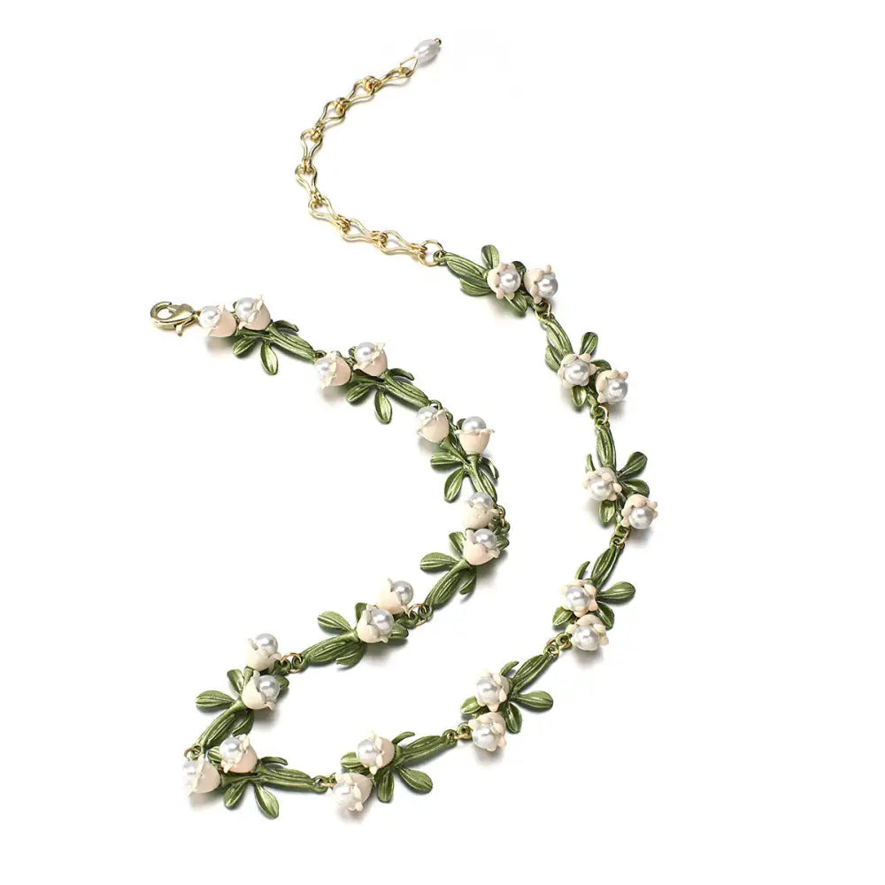 Lily Of The Valley Pearl Bracelet for Whimsical Jewelry Lovers - bracelet