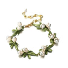 Lily Of The Valley Pearl Bracelet for Whimsical Jewelry Lovers - Cosparty