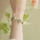 Lily Of The Valley Pearl Bracelet for Whimsical Jewelry Lovers - Cosparty