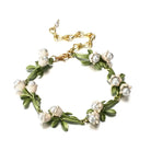 Lily Of The Valley Pearl Bracelet for Whimsical Jewelry Lovers - bracelet