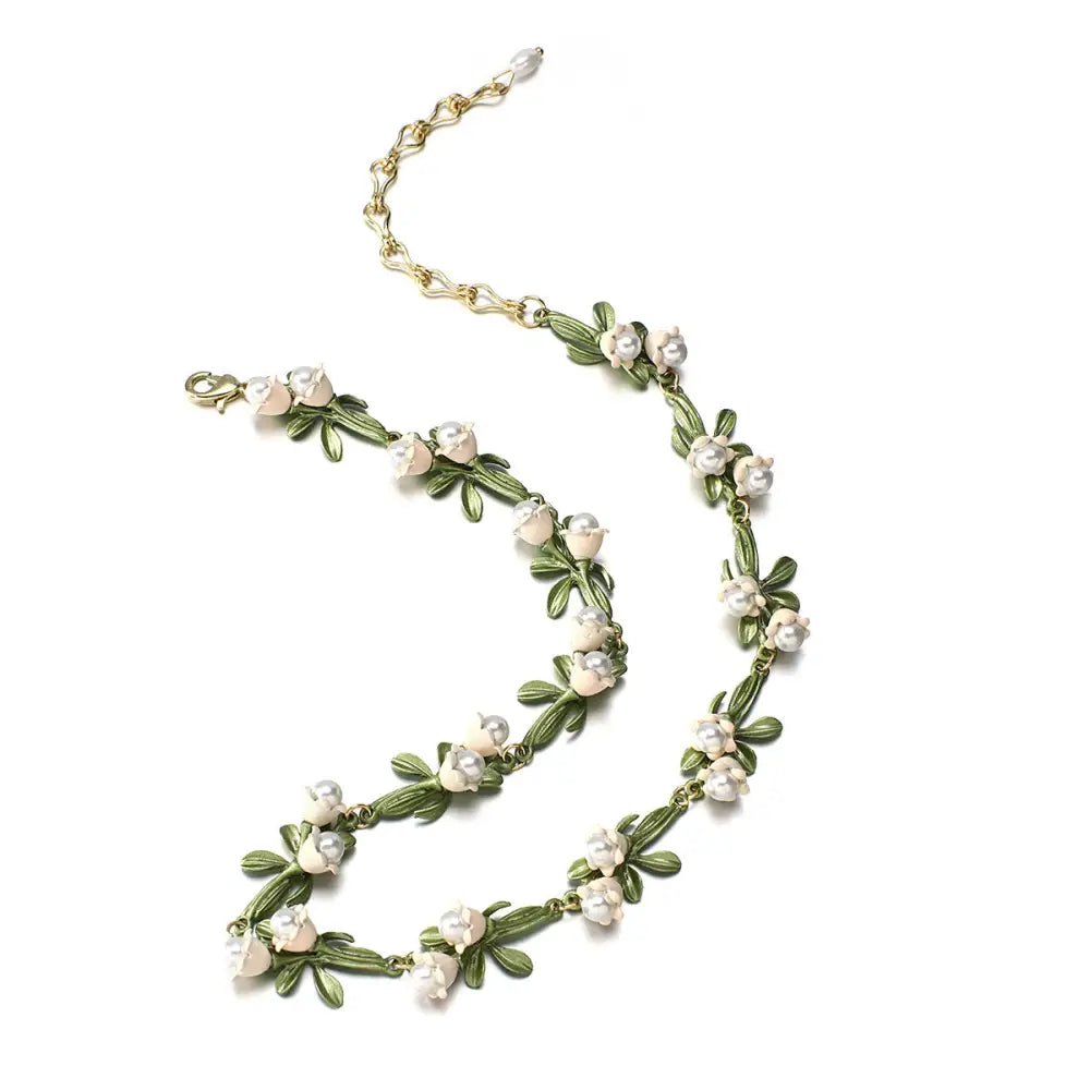 Lily Of The Valley Pearl Bracelet for Whimsical Jewelry Lovers - Cosparty