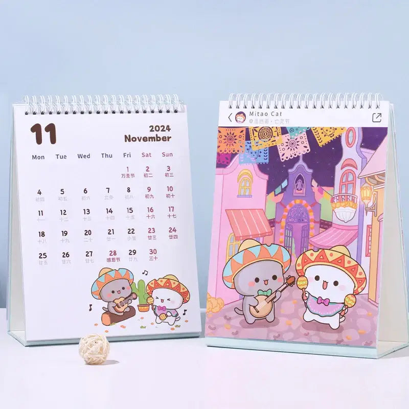 Limited Edition Peach & Goma 2024 Calendar with Exclusive Illustrations - 1