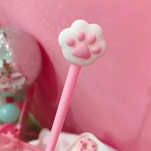 Little Paw Gel Pens in Pink and White Kawaii Styles Now In Stock - Cosparty