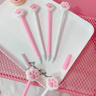 Little Paw Gel Pens in Pink and White Kawaii Styles Now In Stock - Cosparty